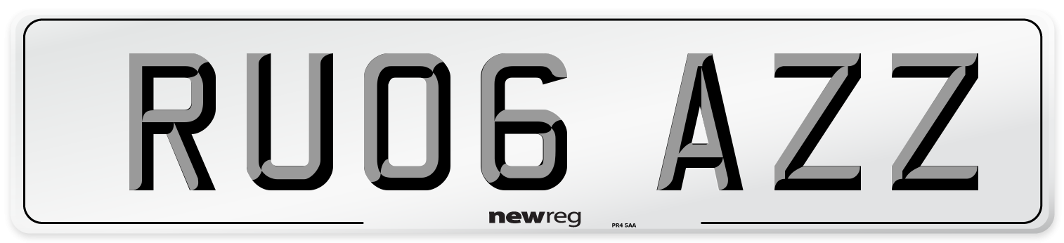 RU06 AZZ Number Plate from New Reg